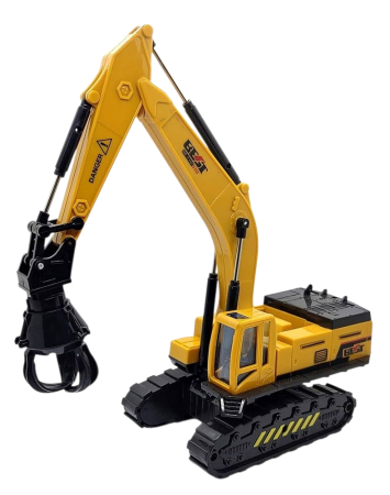 Masini si Utilaje - Jucarie excavator utilaj de constructii cu sunete 31 cm – Brat si gheare reglabile, rotatie 360 grade, model realist pentru copii pasionati de macarale si de santiere