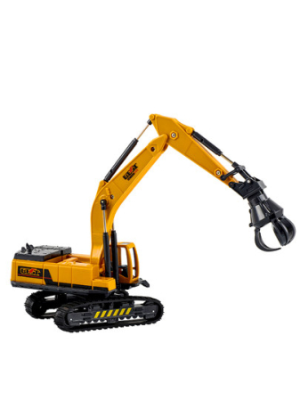 Jucarie excavator utilaj de constructii cu sunete 31 cm – Brat si gheare reglabile, rotatie 360 grade, model realist pentru copii pasionati de macarale si de santiere [2]