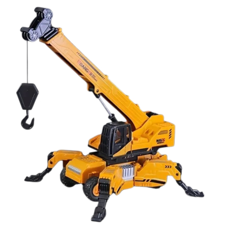 Jucarie utilaj de constructii 27 cm – Brat si carlig reglabile, picioare extensibile, rotatie 360 grade, model realist pentru pasionatii de macarale si santiere [6]