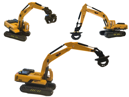 Jucarie excavator, utilaj de constructii 31 cm inaltime – Brat si cupa reglabile, rotatie 360 grade, model super realist pentru copii pasionati de macarale si de santiere [5]