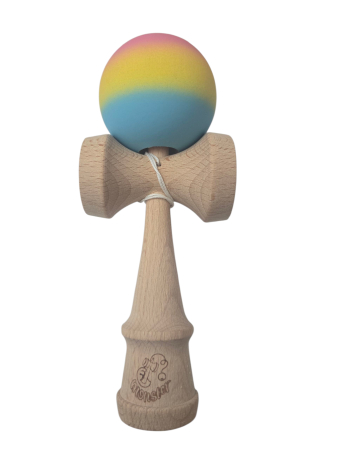 Kendama Monster Jucarie educativa si interactiva profesionala – lemn premium, design colorat tricolor, aderenta perfecta si echilibru pentru trucuri de top . [1]