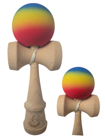 Kendama Monster Jucarie educativa si interactiva profesionala – lemn premium, design colorat tricolor, aderenta perfecta si echilibru pentru trucuri de top . [3]