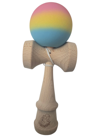 Kendama Monster Jucarie educativa si interactiva profesionala – lemn premium, design colorat tricolor, aderenta perfecta si echilibru pentru trucuri de top . [2]