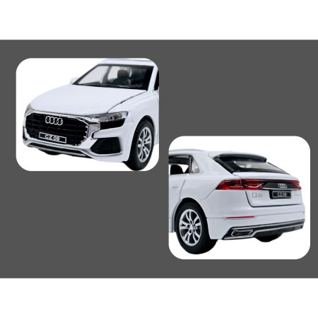 Macheta metalica model Audi Q8 cu lumini si sunete, scara 1:32, usi, capota si portbagaj functionale, mecanism pull-back, detalii la interior realistice si detaliate [2]