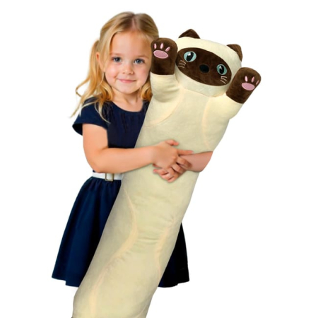 Pisica din plus tip perna, material moale si placut, inaltime 70 cm, ideala pentru decorat camera sau pentru tinut in brate, pretabila atat pentru copii cat si pentru adulti [3]