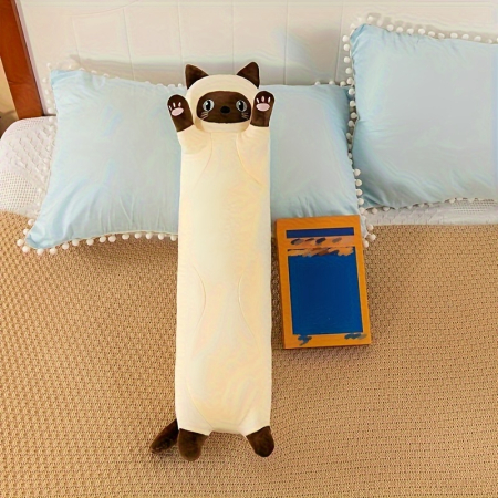 Pisica din plus tip perna, material moale si placut, inaltime 70 cm, ideala pentru decorat camera sau pentru tinut in brate, pretabila atat pentru copii cat si pentru adulti [2]