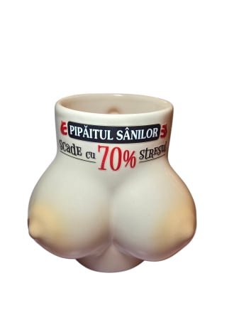 Cadouri haioase 18 + - Surprinde-ti prietenii cu aceasta Halba de bere din ceramica 400 ml inscriptionata cu mesaj haios 3 D, surpriza, aniversare, zi de nastere, petrecere, Cana Amuzanta cu Design Traznit