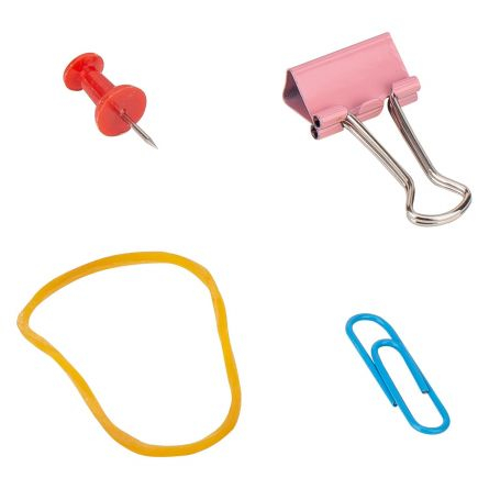 SET ACCESORII BIROU (AGRAFE, ELASTICE, CLIPSURI, ACE) DELI [4]
