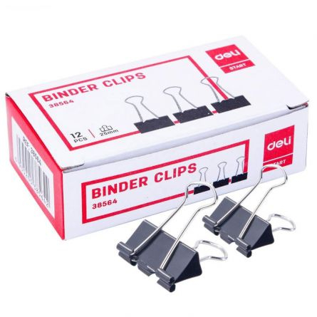 Agrafe, pioneze, ace, clipsuri - CLIPS HARTIE 25MM 12 BUC/CUT. CARTON DELI