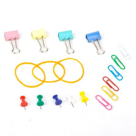 SET ACCESORII BIROU (AGRAFE, ELASTICE, CLIPSURI, ACE) DELI [5]
