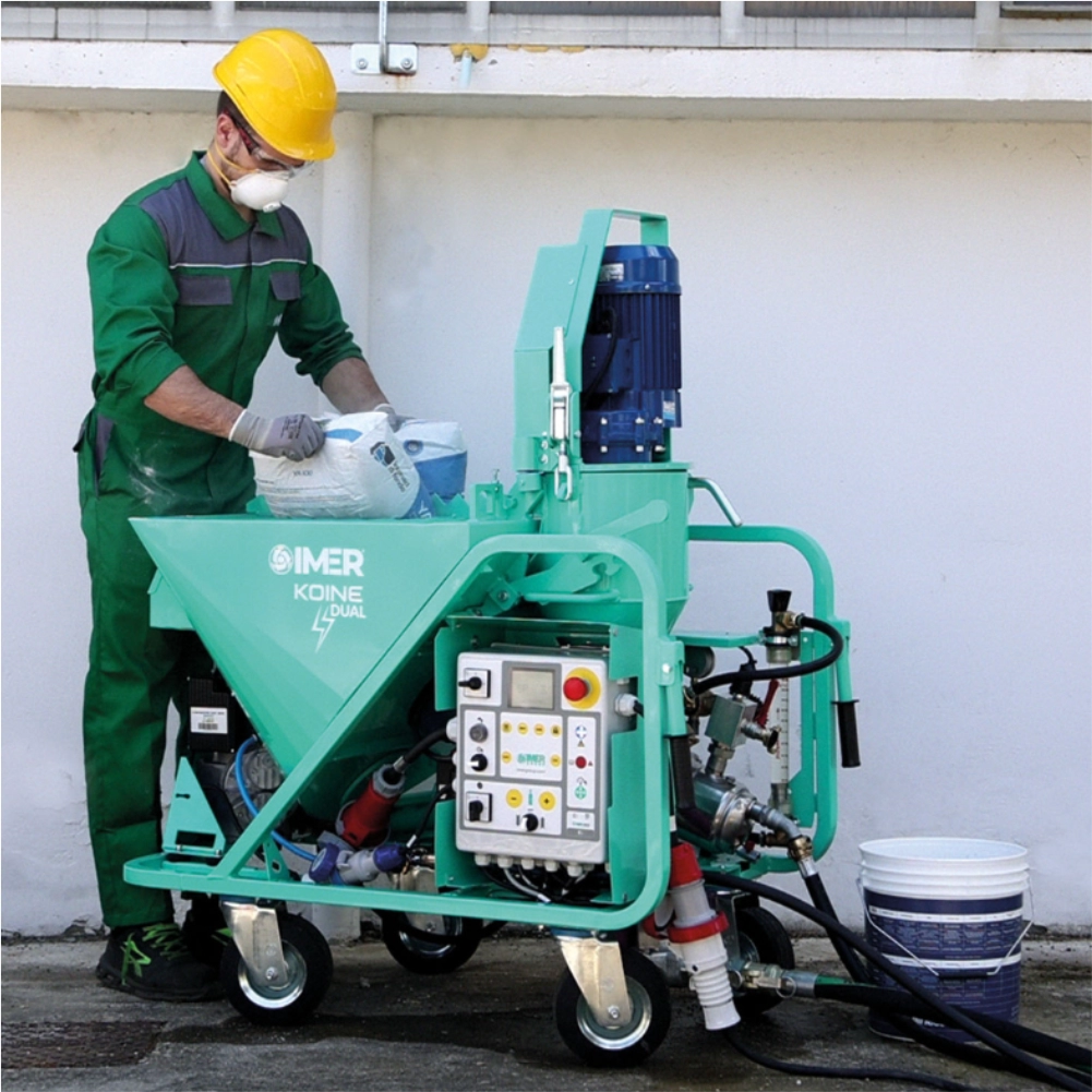 Sisteme de Pompare - Masina de tencuit Imer Koine 4 DUAL 230/400V debit material 22 l/min materiale preamestecate