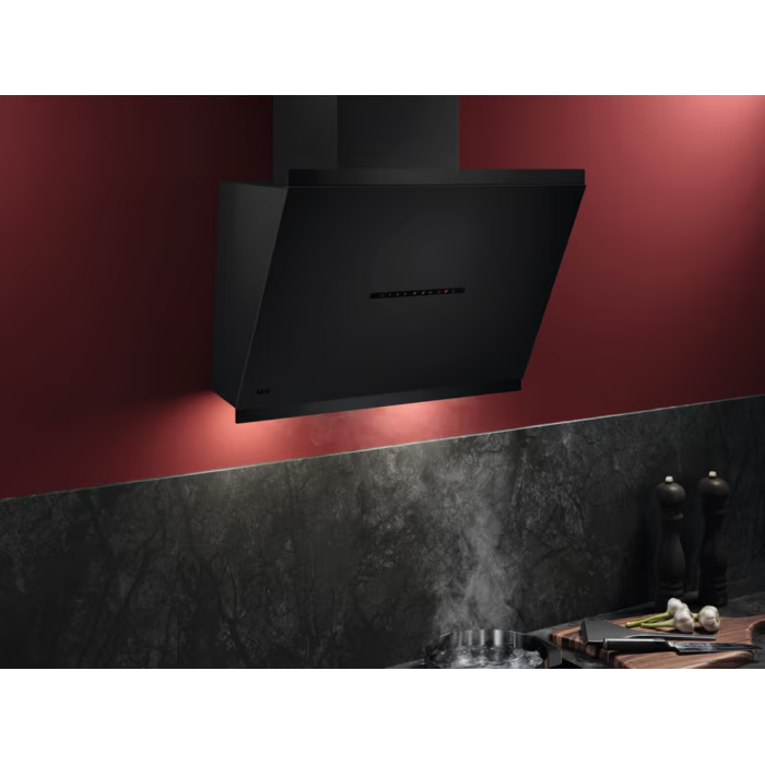Hota decorativa AEG GV77D61ST, 60 cm, sticla neagra, 760 m³/h,Conectivitate plită Hob2Hood [3]