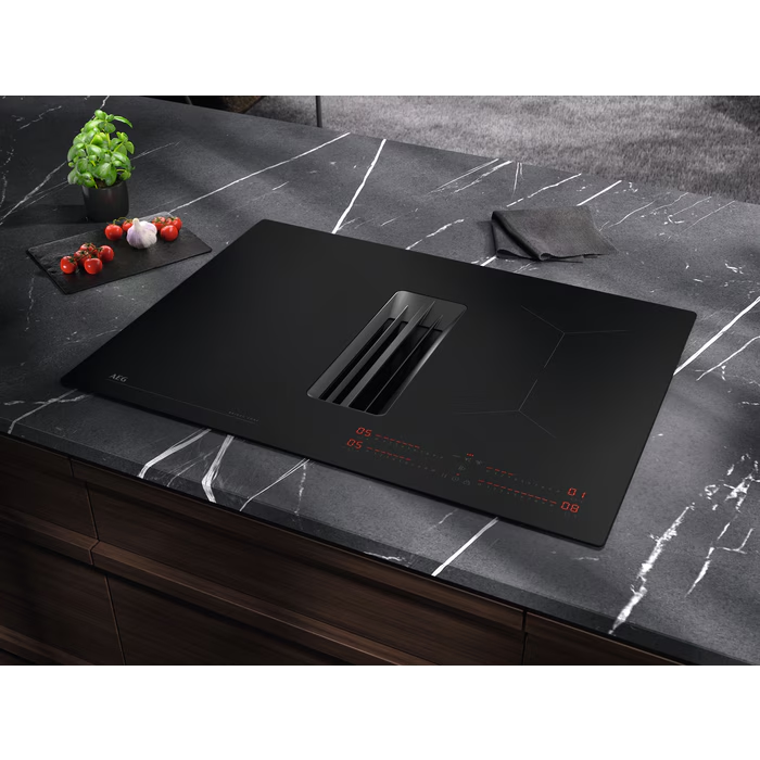 Plită cu hotă integrată Bridge cu eXtractor AEG NCH74B01CB 650.0 70 cm negru [3]