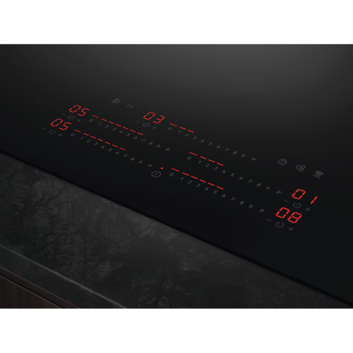 Plită inducție AEG TK85IM00FB, Seria 6000, MultipleBridge, 80 cm, negru, Conectare plita-hota, Individual zone timers, Functie blocare, Semnal avertizare sfarsit de program [6]