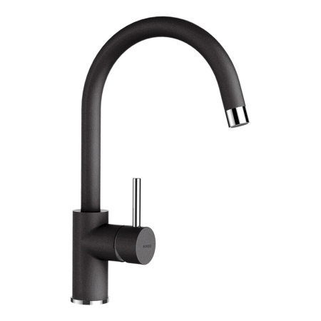 Baterii - Baterie bucatarie Schock Plutos Cristalite Nero, aspect granit, cartus ceramic, negru