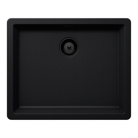 Chiuvete - Chiuveta bucatarie cu montaj sub blat Schock Greenwich N-100L 556 x 456 mm Cristadur Puro, negru intens cu parti vizibile Puro
