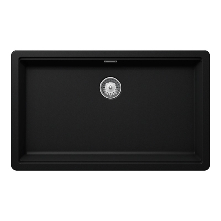 Chiuvete - Chiuveta bucatarie Schock Greenwich N-100XL Cristadur Puro 750 x 456 mm, compozit granit, montare pe/sub blat, negru intens
