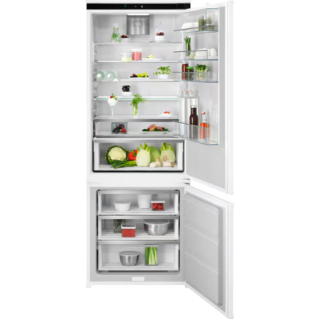 Frigorifice - Combină frigorifică încorporabilă AEG NSC7P751DS, No Frost, clasă D, 376 litri, H 188 cm