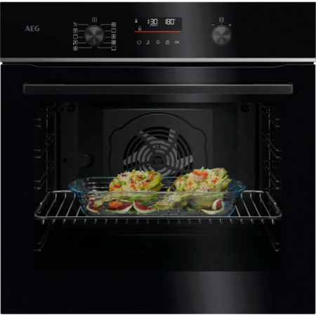 Cuptoare electrice - Cuptor electric AEG TU5PB431SB, SurroundCook cu autocuratare pirolitica, WiFi, A++, 72 litri Negru