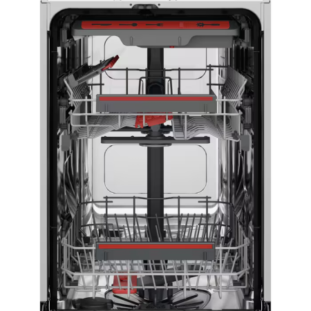 Mașină de spălat vase încorporabilă slim AEG FSE73527P GlassCare 45 cm 10 seturi Inverter, clasa  D, TimeBeam® - timpul rămas este proiectat pe podea, iluminare interioara [3]