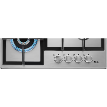 Plită gaz AEG HGB64420SM, Seria 6000, Slim line, 60 cm, inox ,arzator wok [1]