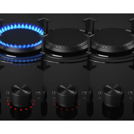 Plită gaz AEG HKB75453NB, Seria 8000, Flamelight ,75 cm, 5 arzatoare [7]