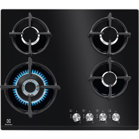 Plite gaz - Plită gaz pe sticlă Electrolux KGG6437K,60 cm, Negru