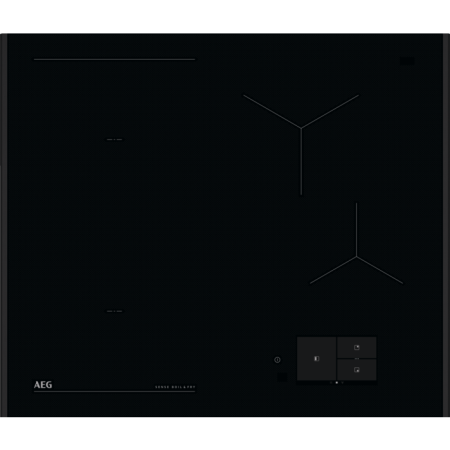 Plite inductie - Plita inductie AEG NIH64B30AB,  8000 Sense Boil+Fry 60 cm, Conectare plita-hota, Functie blocare, Precise Heat, SenseCook Fierbere, SenseCook Prajire