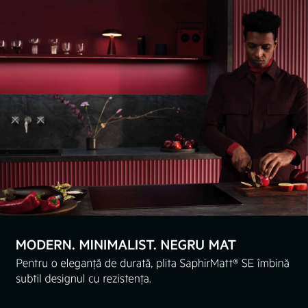 Plita inductie AEG TO84IA0FIT, 5000 Induction 80 cm, Conectare plita-hota, Functie blocare, Semnal avertizare sfarsit de program, Negru mat [4]