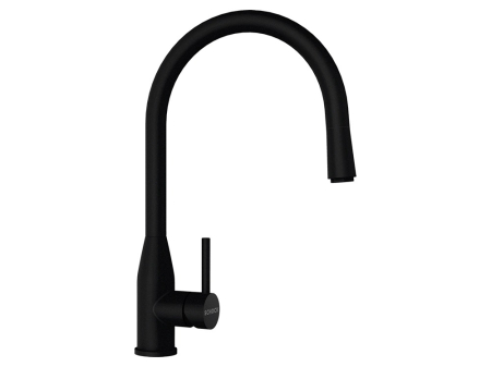 Set chiuveta bucatarie Schock Greenwich N-100L 556 x 456 mm Cristadur Puro, negru intens cu parti vizibile si baterie bucatarie Schock Kavus cu cap extractibil Puro [2]