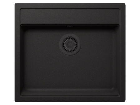 Set chiuveta bucatarie Schock Nemo N-100 570 x 510 mm Cristalite Nero cu parti vizibile negru si baterie bucatarie Schock Prima negru [1]