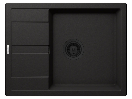Set chiuveta bucatarie Schock Ronda D-100L 650 x 500 mm Cristalite Nero cu parti vizibile negru si baterie bucatarie Schock Prima negru [1]