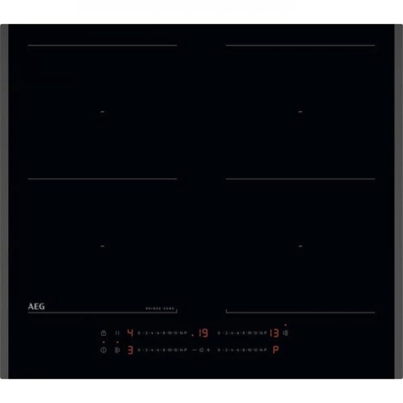 Plite inductie - Titlu  Plită incorporabilă cu inducție AEG TO64IM00FB Seria 6000, 60 cm, 4 zone de gătit, Funcție Bridge, Booster Power, Timer individual, Control Touch, Negru