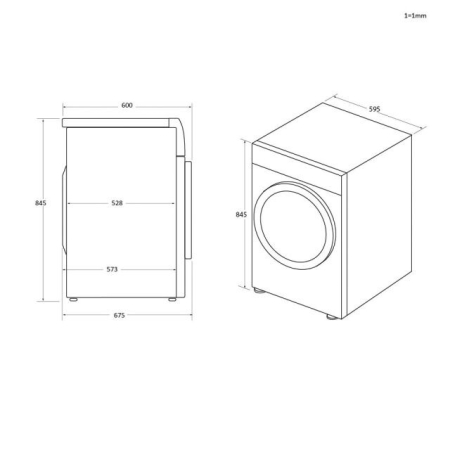 Uscator de rufe Haier HD80-A3959R-S, Pompa de caldura, 8 kg, Clasa C, Motor Inverter, WiFi, Antracit [6]
