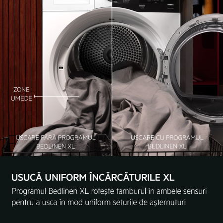 Uscător de rufe pompă de căldură AEG TR7G8BE, Seria 7000,capacitate uscare 8 kg, [2]