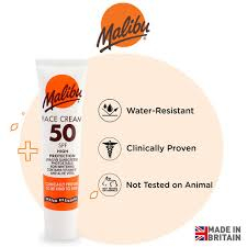 Crema de fata cu protecție solara superioara SPF-50 Malibu 40 ml [2]