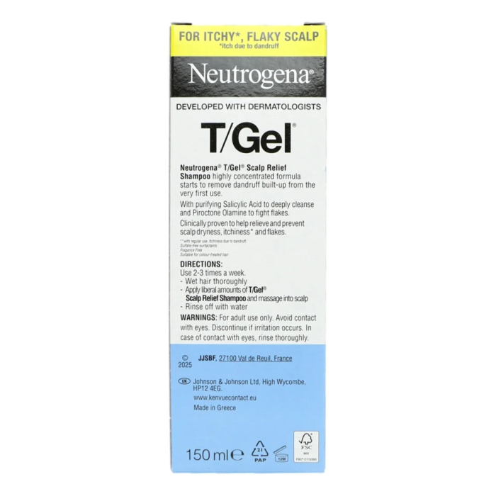 Neutrogena T/Gel Scalp Relief, 3% Acid Salicilic, Sampon anti-matreata, 150ml [3]