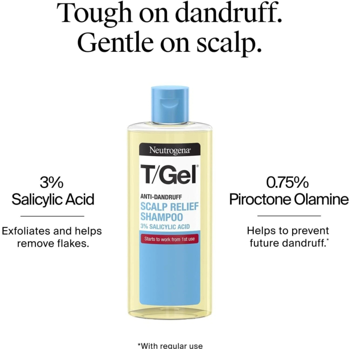 Neutrogena T/Gel Scalp Relief, 3% Acid Salicilic, Sampon anti-matreata, 150ml [5]
