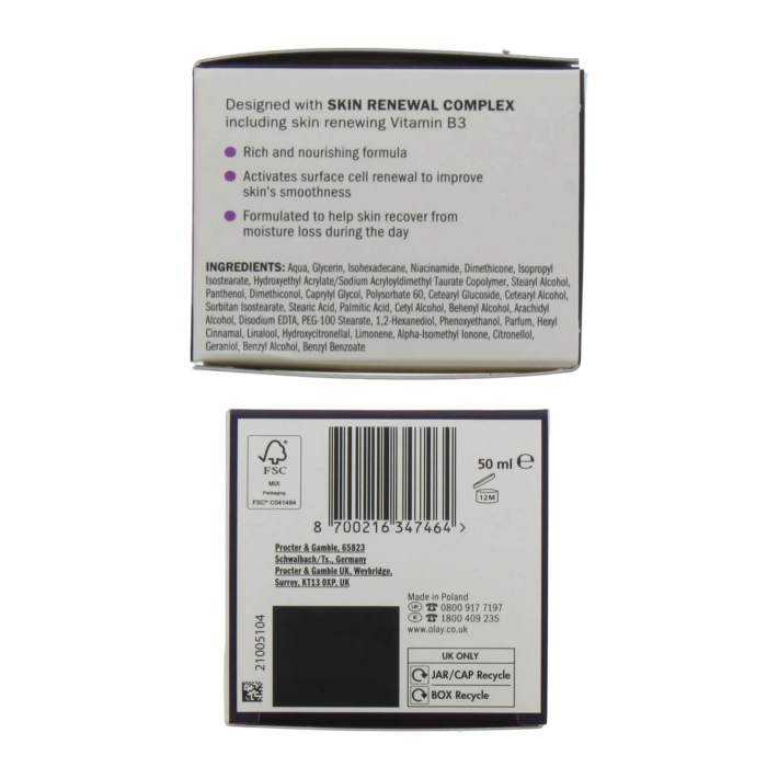 Olay Anti-Wrinkle, Firm& Lift, Crema antirid de noapte pentru ten normal / uscat, 50ml [2]