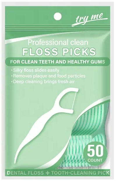 Set Ata dentara cu scobitoare Green 3 x 50 buc [4]