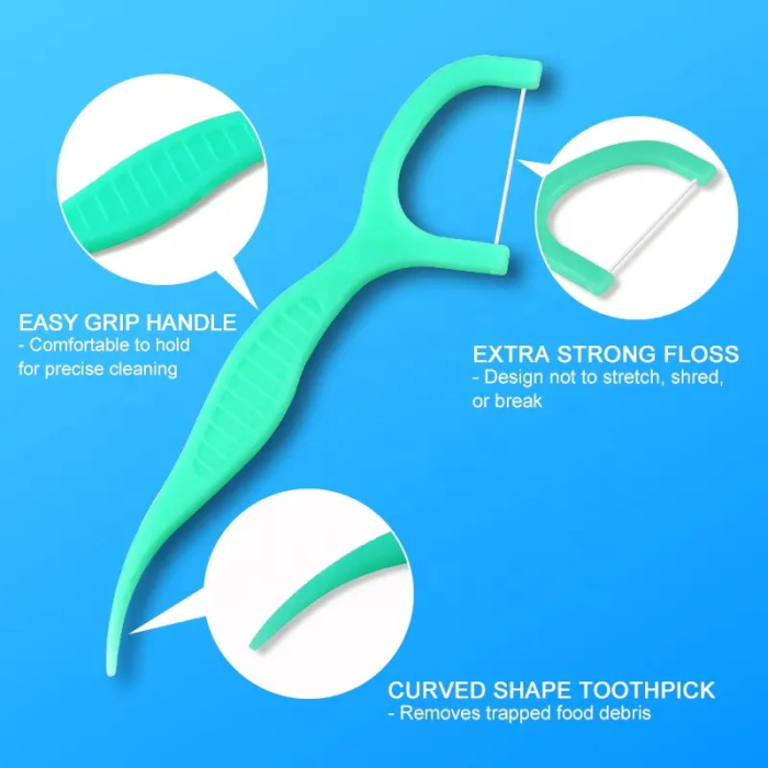 Set Ata dentara cu scobitoare Green 3 x 50 buc [2]