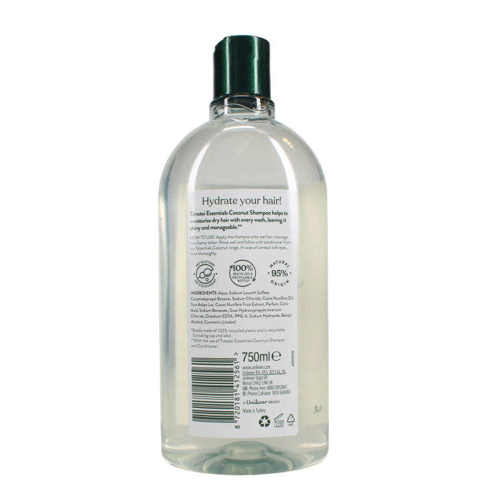 Timotei Essentials Sampon pentru par uscat cu ulei de nuca de cocos, 750ml [2]