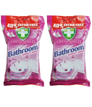 Curatenie si Detergenti - Green Shield Set 140 servetele umede pentru curatat baia, XL