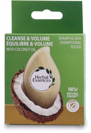 Ingrijirea parului - Herbal Essences Cleanse & Volume, Sampon solid pentru volum cu ulei de cocos, 70g