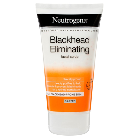 Ingrijirea tenului - Neutrogena Blackhead Eliminating, Scrub facial cu acid salicilic, 150 ml