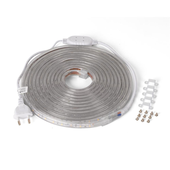 Bandă LED 220V 24W SMD3528 60LED 2700K IP67 5m [2]