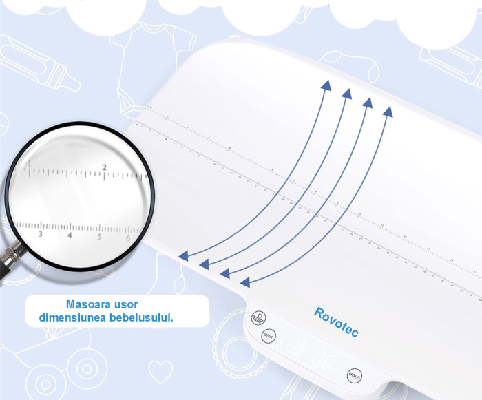 Cantar pentru bebelusi Rovotec SBS-30871, 40 kg, 60 cm, Afisaj LED [2]