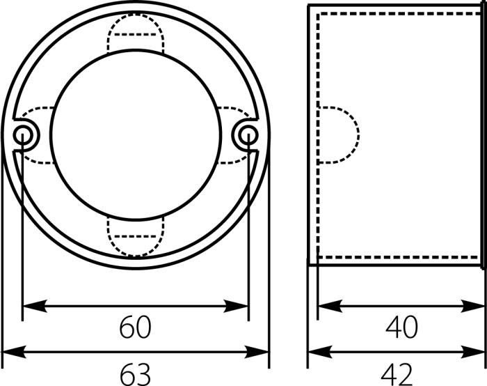 Doza aparat rotunda ELEKTRO-PLAST, Ø60x40mm [2]