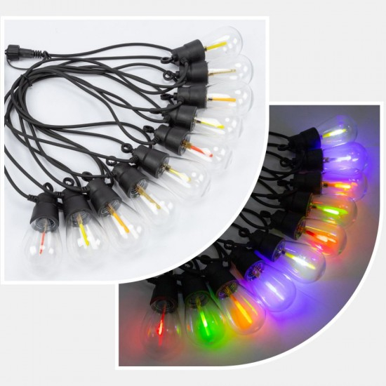 GHIRLANDA 6.5M 10 BECURI RGB BAT 3.7V 1200mAh PANOU SOLAR 5V 1.2W [2]