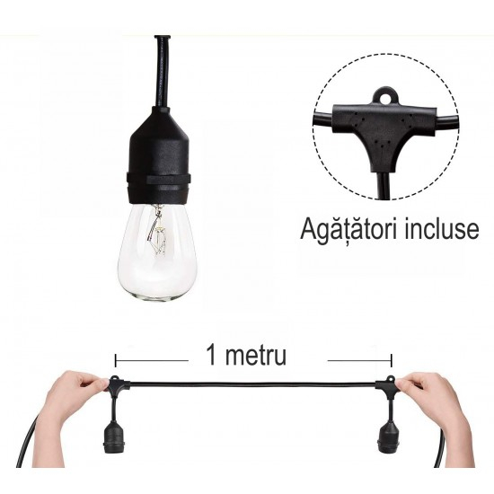 Ghirlanda luminoasa cu pendule, interconectabil, E27, IP65, 20m [3]